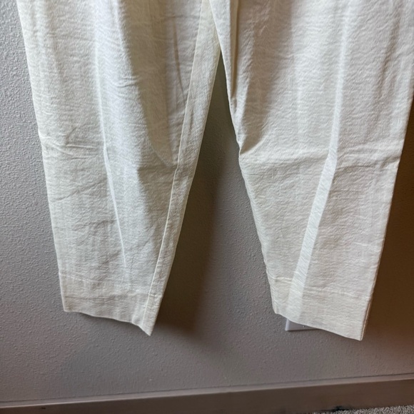 NWOT Aday Kick Back Pants Cream Stretch Linen Business Casual Women’s Size Large - Picture 6 of 13